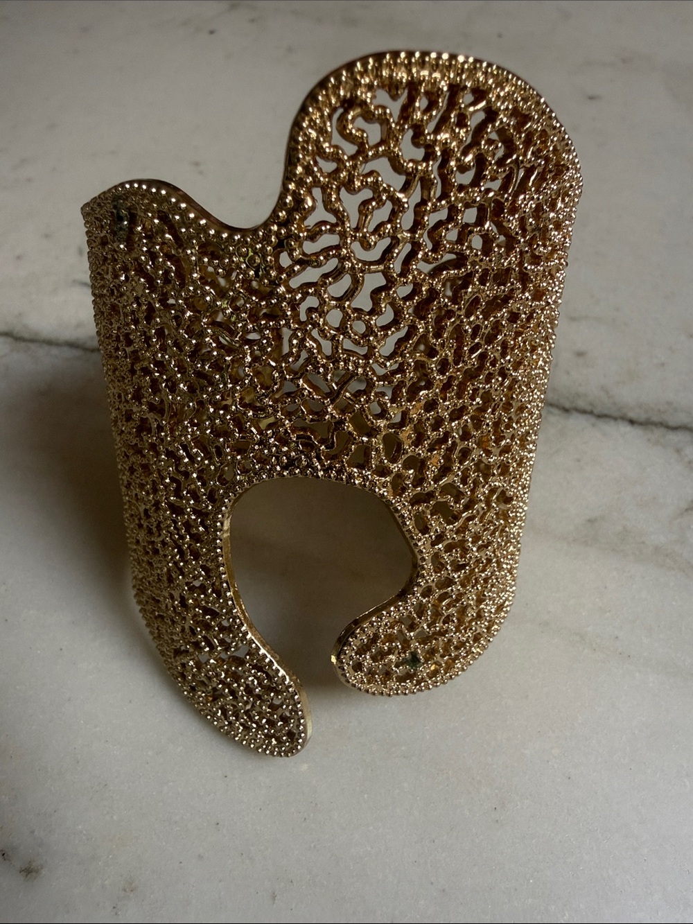 Gold Filigree Statement Cuff Bracelet
